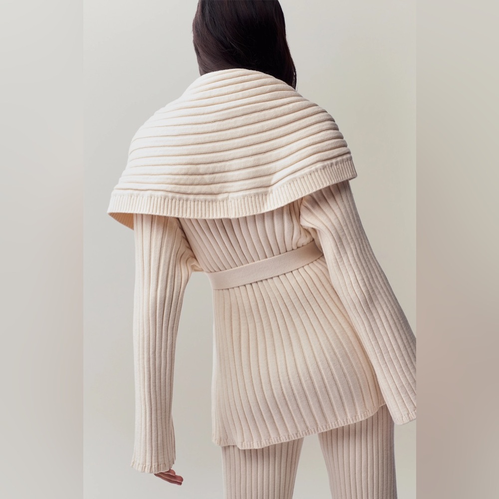 Danielle Guizio Tullia Slouchy Cardigan in ivory